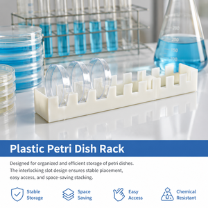 Degao 9-Well ABS Plastic Petri Dish <b>Rack</b> for 90mm Culture <b>Plates</b>, Acid and Alkali Resistant for Laboratory Use - Product Image 2