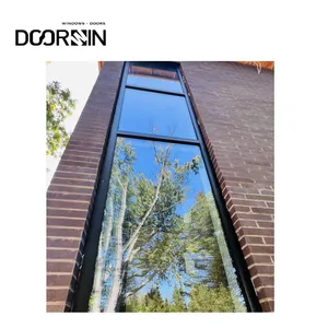 Modern Thermal Break Aluminium Alloy Fixed Large Glass Windows Floor To Ceiling Louver Curtain Lifting Opening Swinging Styles