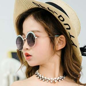 Lunettes de soleil tendance pour enfants, garçons et filles, petites lunettes de soleil en métal dégradé, lunettes de soleil pour enfants UV 400, lunettes de soleil rondes à fleurs pour enfants 2021 - Product Image 3