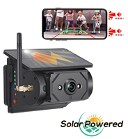 Caméra de recul solaire sans fil IPoster avec détection d'angle mort par IA pour véhicules et personnes, recharge magnétique, compatible iOS et Android, 2MP
