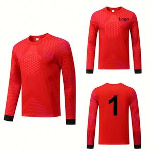 Uniforme de Portero de Fútbol Unisex 2026 de Alta Calidad, Transpirable, de Secado Rápido, Tallas Grandes, con Logotipo Personalizado, Color Rojo - Product Image 1