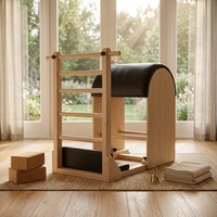 Ensembles de fitness de haute qualité pour la gym : Reformer en bois, Barrel Pilates, en bois d'érable durable et réglable, pour la maison, le studio, la santé, le yoga et l'entraînement