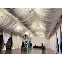 Voilages de plafond pour mariage, rideaux de tente événementielle, draperies de toile de fond pour décoration de banquets d'hôtel