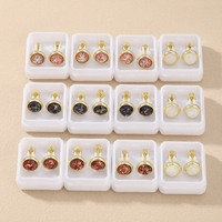 Boucles d'oreilles clous personnalisables Jxx plaquées or 18 carats, en forme de rose, à visser, en acier inoxydable, tendance pour enfants