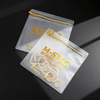 Sacs d'emballage pour bijoux personnalisés en vrac, durables, avec fermeture éclair en PVC pour colliers, boucles d'oreilles et bracelets