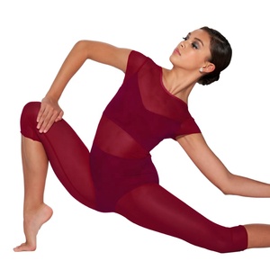 Traje de Danza Lírica Transparente MiDee para Mujeres Adultas con Mangas Cortas, Sujetador Integrado y Braguitas para Actuaciones en Escenario - Product Image 4