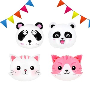 Ballon en aluminium de 18 pouces en forme de tête d'animal de dessin <span class=keywords><strong>animé</strong></span> mignon, jouet pour enfants, décoration de fête - Product Image 4