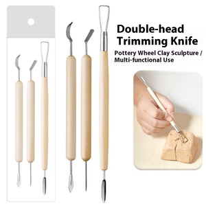 Kit de 3 outils de bricolage en argile pour la sculpture de <span class=keywords><strong>poterie</strong></span> en polymère pour sculpter la céramique Fournitures d'art Public cible Amateurs - Product Image 5