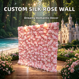 Mur de fleurs d'hortensias et de roses mélangées, idéal pour les fêtes d'anniversaire, les baby showers et les révélations de sexe. - Product Image 4