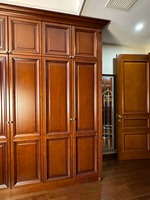 Kabinet Kamar Mandi Hemat Ruang dari Kayu Solid Eropa yang Dapat Disesuaikan, Tahan Air, dengan Cermin untuk Penggunaan di Vila & Hotel.