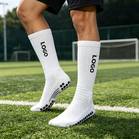 Chaussettes de football antidérapantes de haute qualité en coton pour toutes les saisons, unisexes, pour adultes, mi-mollet, respirantes et antidérapantes