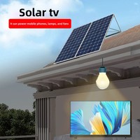 Téléviseur intelligent HD 32 pouces 12V DC alimenté par énergie solaire rechargeable, téléviseur à énergie solaire