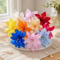 Têtes de fleurs de lys artificielles en soie pour la Saint-Valentin, la fête des mères, les mariages, les bouquets DIY, la décoration de la maison, vente en gros