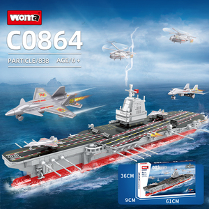 C0864 เด็กการศึกษารุ่นเรือบรรทุกเครื่องบินประกอบเรือรบบล็อกอาคารอิฐผู้ใหญ่ 003 ฟูเจี้ยนเรือของเล่น - Product Image 3