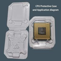 Boîtier de protection en PET pour processeur d'ordinateur, type clamshell, compatible AMD 938 940 AM2 AM3 FM1, écologique, transparent, personnalisable