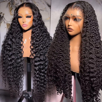 Productos de Belleza para el Cabello, Pelucas de Cabello Humano Virgen con Ondas al Agua, Peluca Frontal de Encaje sin Pegamento 13x4 HD Transparente para Mujer