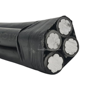 Câble Aérien Groupeé ABC 4x50mm² 4x35mm² 4x25mm² 4x16mm² 4x95mm² XLPE Câble Aérien Groupeé en Aluminium Torsadé