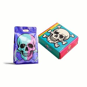Bolsa Mylar de embalaje de alimentos con impresión digital con caja Blue Nerds logotipo personalizado impreso bolsa de pie con Ziplock reutilizable - Product Image 2