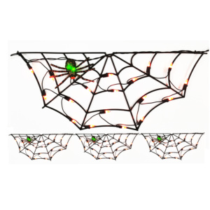 รู<span class=keywords><strong>ป</strong></span>แบบใหม่3PK 60L แมงมุมพลาสติกเว็บแสงตามฤดูกาลสำหรับการตกแต่งฮาโลวีน - Product Image 1
