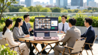 Système de divertissement portable avec écran de télévision intelligent de 27 pouces, haut-parleur et étui de transport pour karaoké