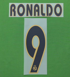 Real Madrid 2003/04 ZIDANE <span class=keywords><strong>Ronaldo</strong></span> Raul <span class=keywords><strong>Figo</strong></span> beckham Maillot de football Numéro de marquage à chaud - Product Image 3