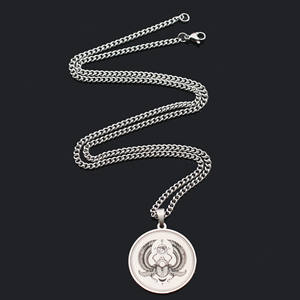 Jingxiang in acciaio inox antico egizio scarabeo diavoli occhio personalizzato retrò titanio Horus collana pendente - Product Image 4