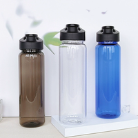 Bouteilles d'Eau de Sport Givrées en Tritan Sans BPA de 500ML et 700ML pour Voyage en Extérieur, Large Goulot, avec Logo Personnalisé