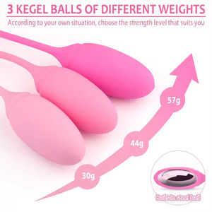 Kit de 6 boules vaginales en gros, poids variés, étanche, rechargeable par USB, écologique, pour débutants en exercices du plancher pelvien - Product Image 2