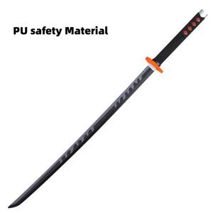Tueur de démons <span class=keywords><strong>Katana</strong></span> 104cm PU sécurité polyuréthane réaliste garçons Cosplay accessoires de fête japonais Anime - Product Image 6