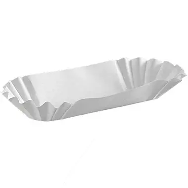 8 Inch Disposable Fluted Hotdog Boats - Breakfast Sausage Trays Picnic Plates - HotDog Tray Container Cart Accessories