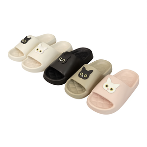 Fex17 Pantofole da donna con stampa gatto, punta aperta, suola in EVA, antiscivolo, per tutte le stagioni, fodera in peluche, taglia 36 37 38 39 40 41 - Product Image 1