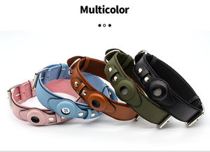 Collares de Lujo Personalizados para Mascotas de Cuero PU al por Mayor con Cincha y Compatibilidad con AirTag de Doble Capa Accesorios para Paseos al Aire Libre - Product Image 4