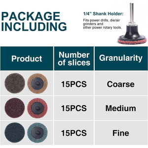 46 Piezas de Discos de Lijado de Cambio Rápido con Bloqueo de Rodillo para Acondicionamiento de Superficies, Amoladora con Envío Gratuito en 24 Horas desde Almacén Local en EE. UU. para EE. UU. - Product Image 2