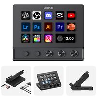Clavier Macro Créatif OEM ODM avec 14 touches LCD et 3 Boutons Encodeurs, Hub 8-en-1 avec HDMI 4K, Lecteurs de Cartes Audio et USB 3.2