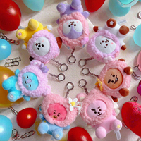 Porte-clés photo numérique en peluche douce de la série Hf Kpop Group Cherry Blossom, avec impression de dessin animé mignon et forme 3D, pour la rentrée scolaire