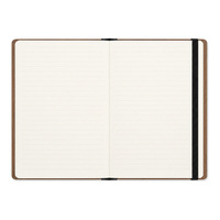 Carnet A5 à reliure thermique avec couverture en bois personnalisée, logo gravé au laser, idéal pour un cadeau