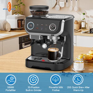 Machine à expresso professionnelle chinoise, machine à café expresso et cappuccino avec compteur - Product Image 6
