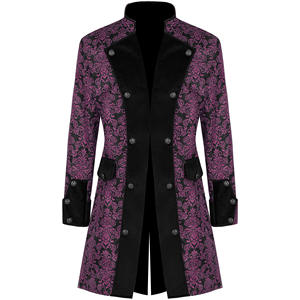 Abrigo de Disfraz Medieval para <span class=keywords><strong>Hombre</strong></span>, Estilo Vintage, para Halloween, Gabardina Jacquard, Uniforme Retro Steampunk, Chaqueta de Cola Media, Estilo Victoriano Gótico - Product Image 3