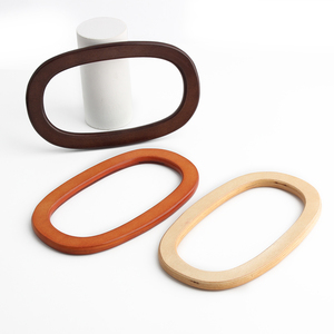Gagang Tas Kayu Mewah Portabel 13.5cm, Gagang Tas Bulat untuk Aksesoris Pembuatan Tas DIY, Pengganti - Product Image 3
