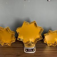 Plateaux en métal doré de luxe pour l'Aïd Moubarak, décorations de table pour le Ramadan, conteneurs à fruits, ornements
