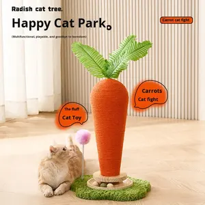 Rascador para Gatos Ecológico de Sisal, Material de Madera Personalizado, Estilo Adorable, Juguete para Mascotas, Casa para Gatos, Embalaje de Cartón - Product Image 3