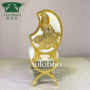 Silla moderna de hotel de boda con espalda lunar de relajación de acero inoxidable para uso en comedor y sala de estar al aire libre - Product Image 3