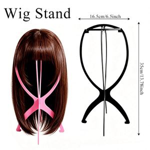 Support de perruque pliable en plastique multicolore de haute qualité, réglable et portable pour la présentation de perruques - Vente en gros - Product Image 2