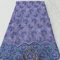 Dentelle en voile de coton suisse vert unique de haute qualité, nouvelle mode, prix de gros, dentelle Lafaya douce, tissu brodé de Dubaï