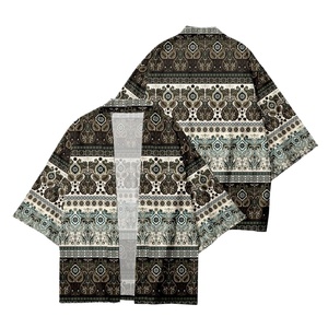 Kimono imprimé traditionnel japonais Cosplay Samurai Haori Obi femmes hommes Cardigan plage <span class=keywords><strong>Yukata</strong></span> asiatique Vintage vêtements - Product Image 1