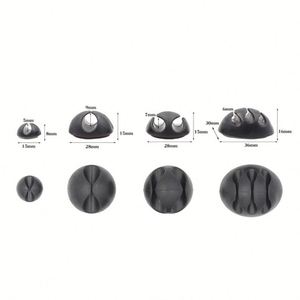 Desktop Silicone Wire Fixer, Wire Winding Device, Single-hole, Double-hole and Triple-hole Snap-on Cable Wiring <b>Storage</b> Device - Product Image 4