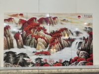 Panneau mural d'impression UV 3D Hotsale Connect, motif paysage chinois traditionnel porte-bonheur, pour décoration intérieure