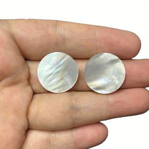 Fregona redonda Natural de bajo precio, piedras preciosas sueltas, cuentas de concha de nácar - Product Image 3