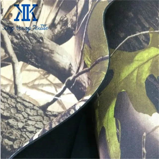 camo neoprene material for lens cover and hunting clothes / 2mm printing camo neoprene bonding fabric