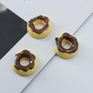 Accesorio de resina de donut de dibujos animados, molde artesanal DIY para funda de teléfono y decoración de casa de muñecas, tema de Arte de superficie convexa - Product Image 2